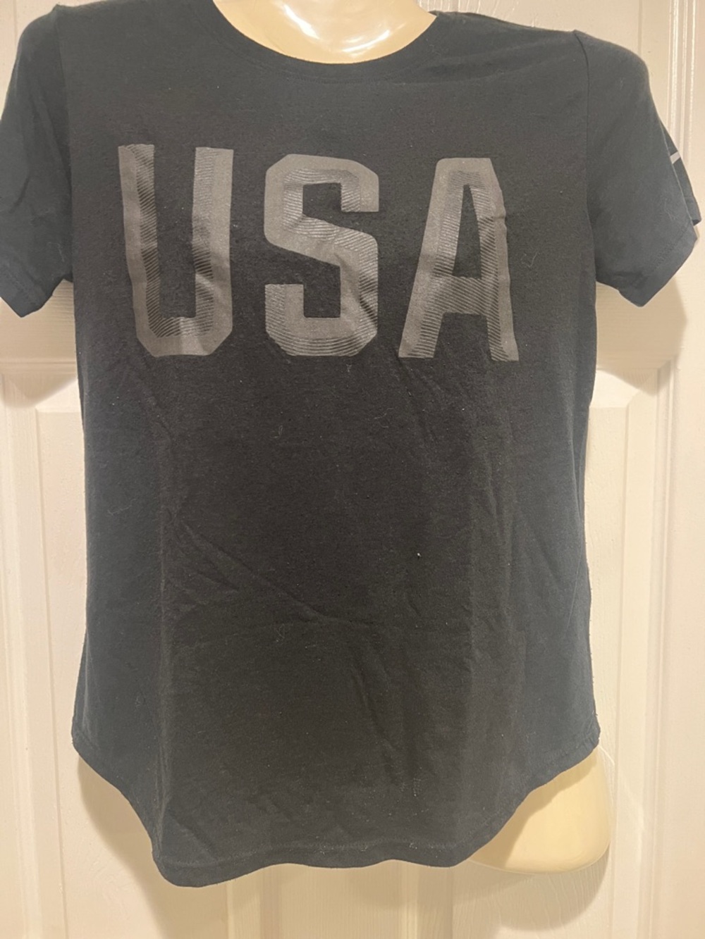 NIKE Black USA Athletic cut Graphic Tee